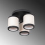 Opviq Way - 11626 Lámpara de Araña Blanco y Negro con Tapa de Tela